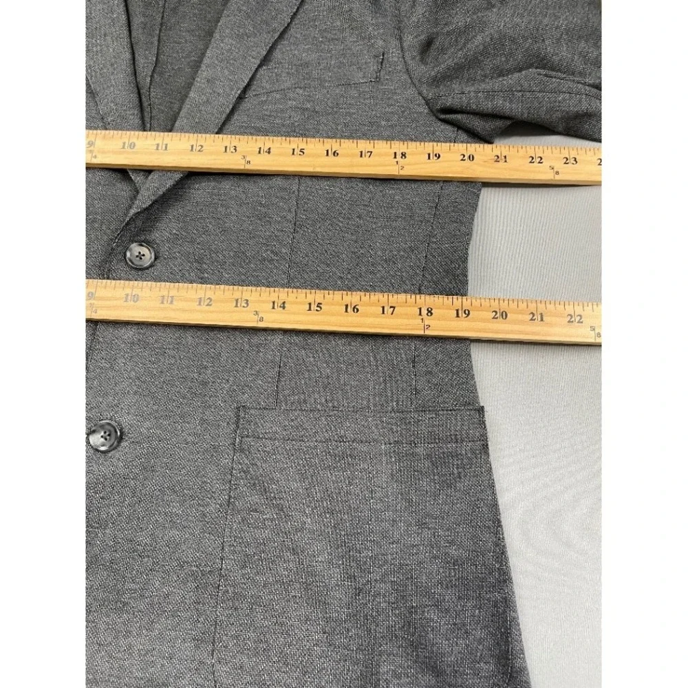 7DIAMONDS Mens Blazer M Crockett Gray Raw‎ Edge Unstructured Sport Coat Jacket